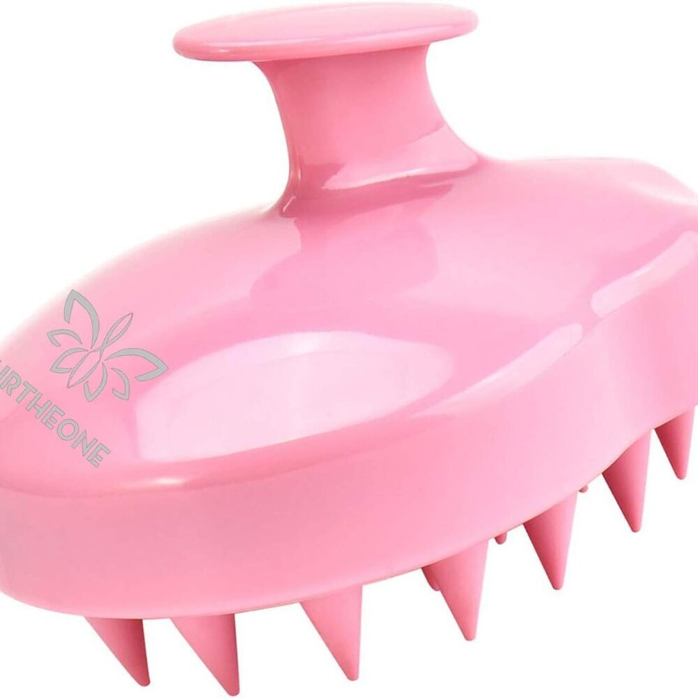 Soft Silicone Hair Scalp Massager Shampoo Brush for Wet Dry Oily Curly Straight